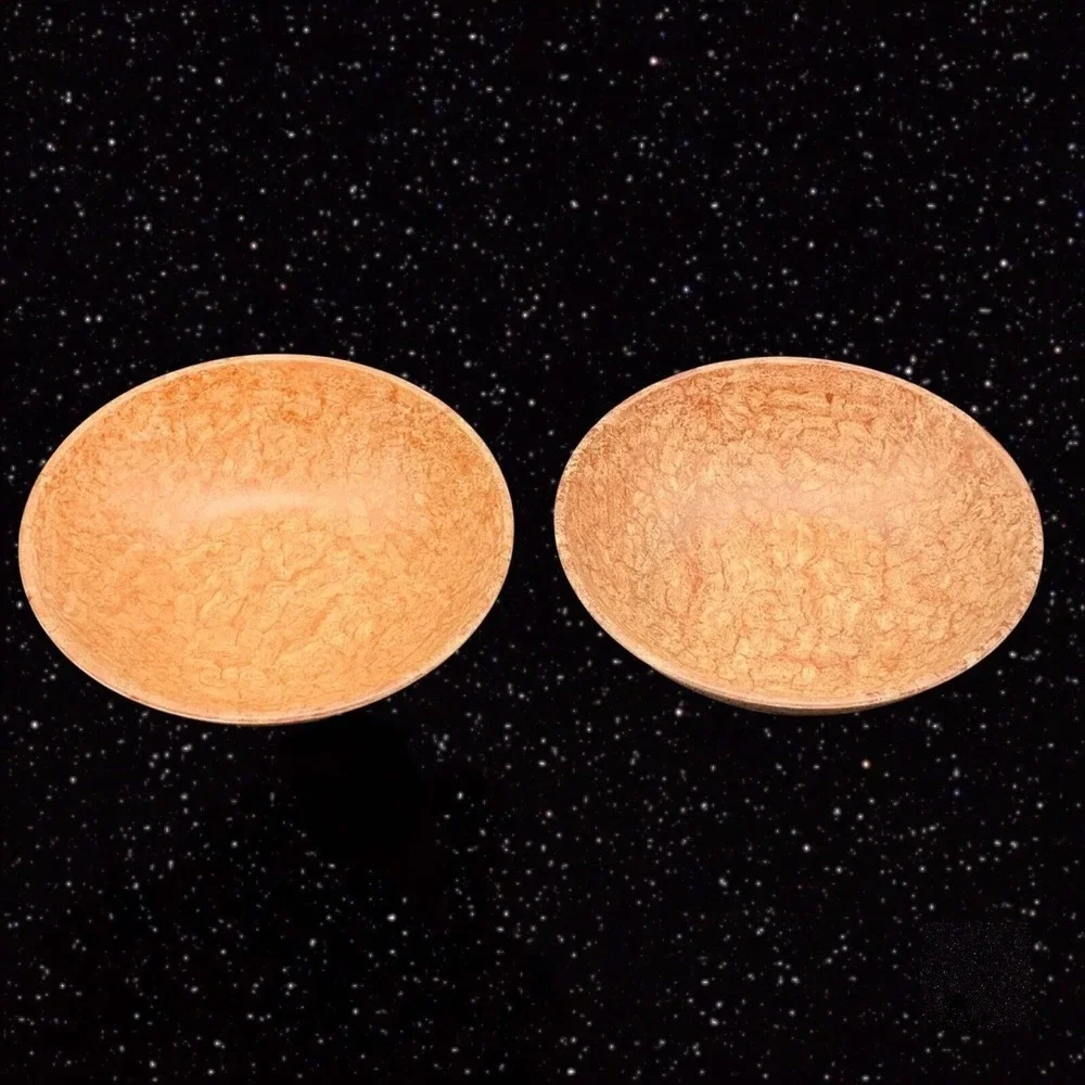 KYS-ITE Melmac Burl Wood Grain Dessert Bowls Made in USA 1.5